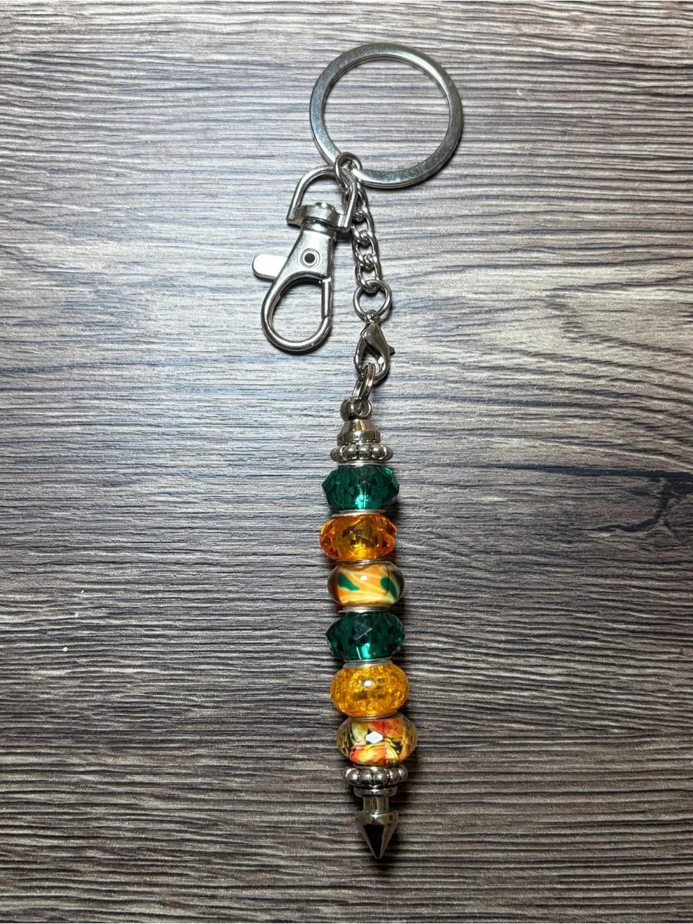 Handmade Beaded Pointed Tip Keychain Self Defense Accessory Bag Charm Gift